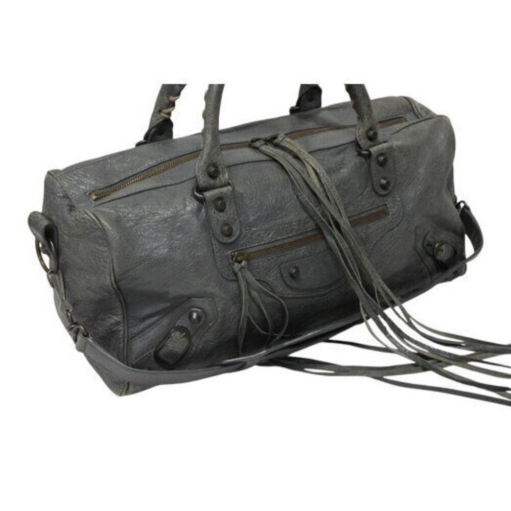 BALENCIAGA THE TWIGGY Bag Gray Leather - Picture 4 of 8